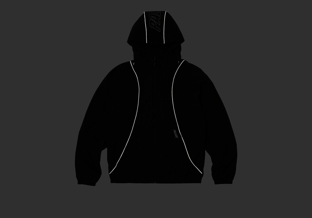 FONT ZIP SHELL JACKET BLACK / BLACK - Summer 2023 - Palace