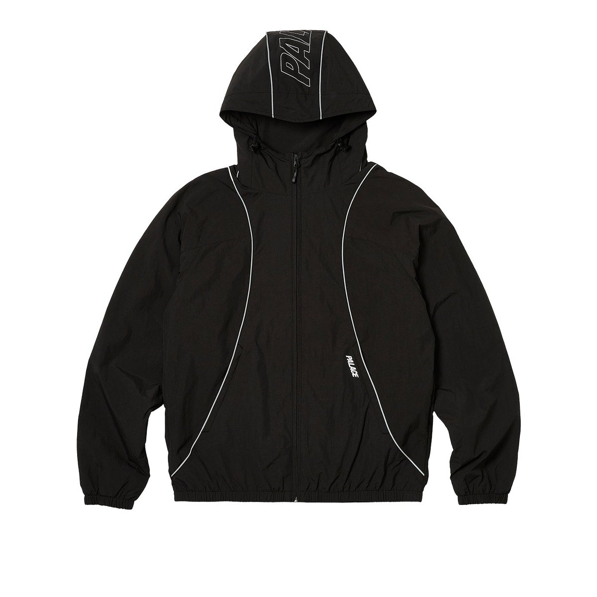 Palace FONT ZIP SHELL JACKET BLACK / BLACK (Summer 2023) - $208.00