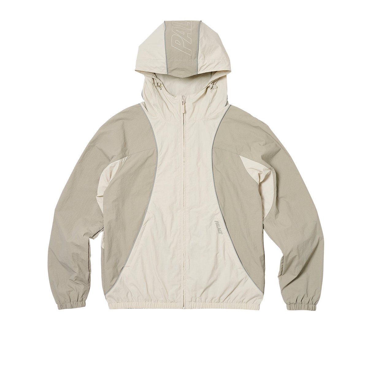 Palace FONT ZIP SHELL JACKET STONE / GREY (Summer 2023) - $208.00