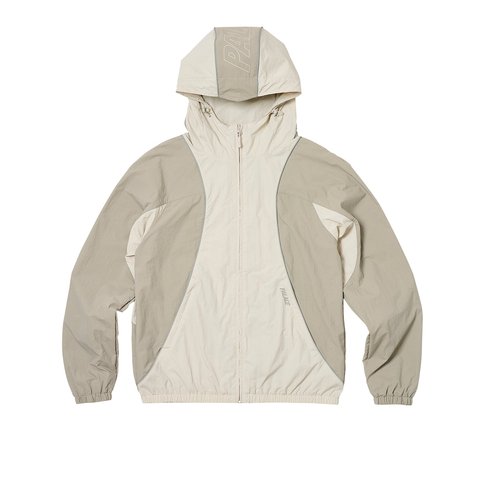 Palace FONT ZIP SHELL JACKET STONE / GREY - $208.00