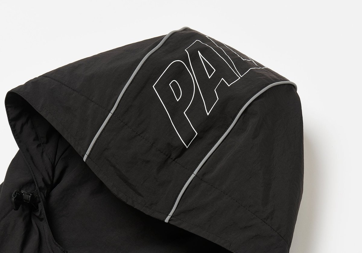 FONT ZIP SHELL JACKET BLACK / BLACK - Summer 2023 - Palace