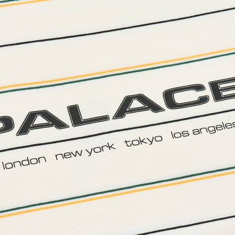 Palace CITY STRIPER T-SHIRT WHITE - Colorway