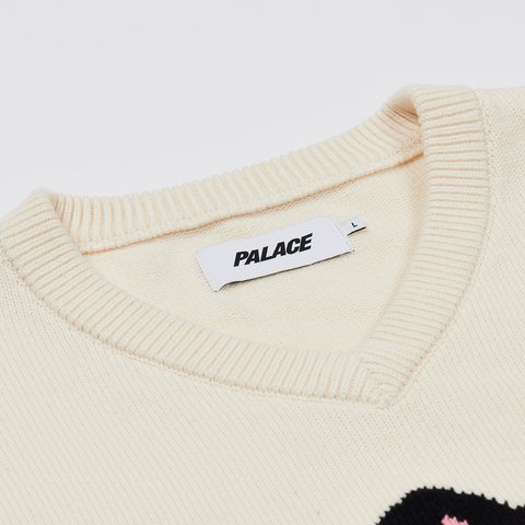 Palace KAWAII VEST KNIT SOFT WHITE - Colorway