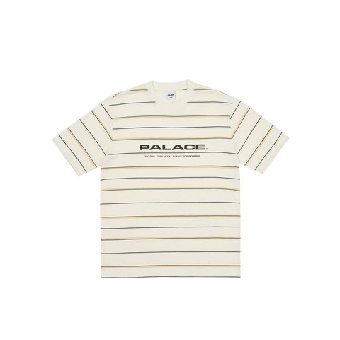 Palace CITY STRIPER T-SHIRT WHITE - Colorway