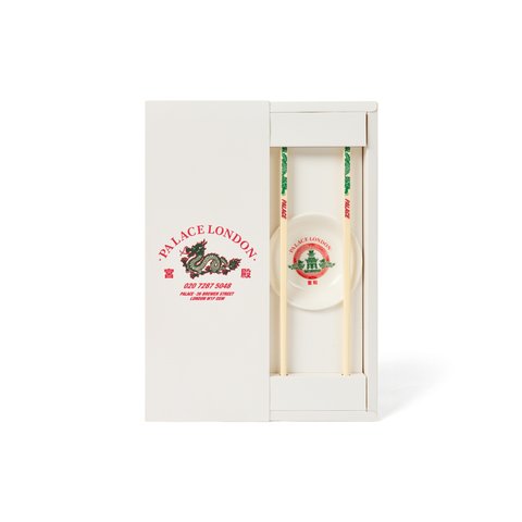 Palace FORTUNATE CHOPSTICKS AND SIDE DISH SET WHITE - Colorway