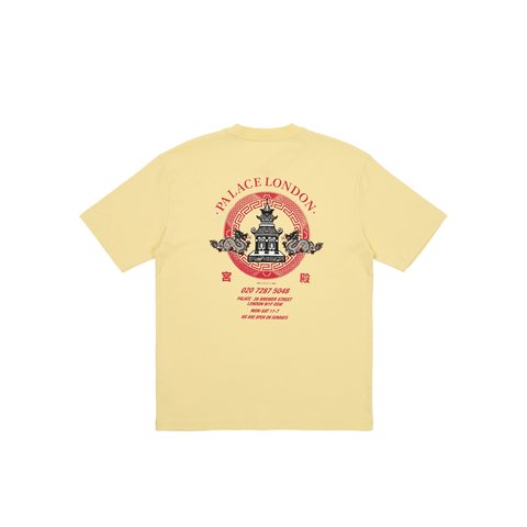 Palace FORTUNATE T-SHIRT MELLOW YELLOW - Colorway