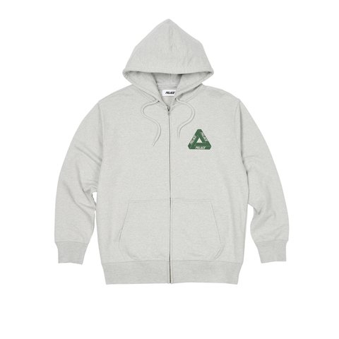 Palace TRI-PUFF PRINT ZIP HOOD GREY MARL - Colorway