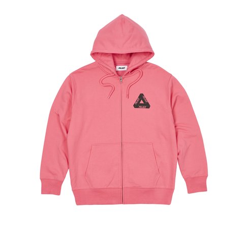 Palace TRI-PUFF PRINT ZIP HOOD PINK - Colorway