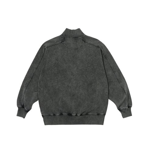 Palace WASHED TERRY 1/2 ZIP FUNNEL BLACK - Colorway