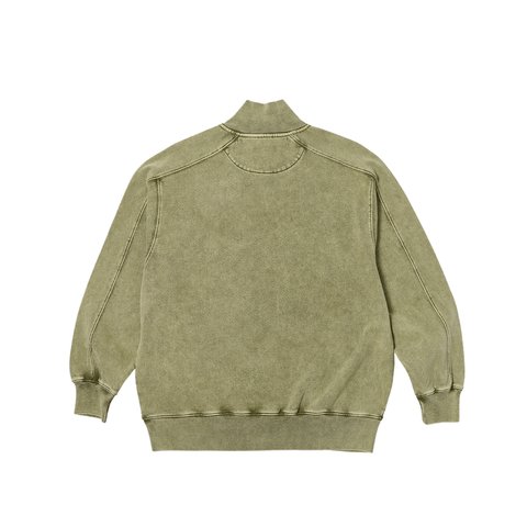 Palace WASHED TERRY 1/2 ZIP FUNNEL THE DEEP GREEN - Colorway