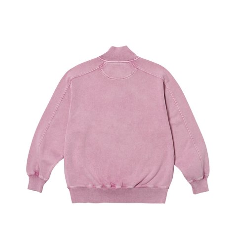 Palace WASHED TERRY 1/2 ZIP FUNNEL ULTRA MAUVE - Colorway