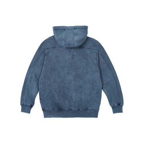 Palace WASHED TERRY 1/4 PLACKET HOOD NAVY - Colorway