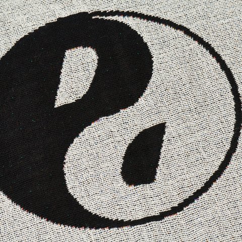 YIN YANG TAPESTRY BLANKET WHITE / BLACK