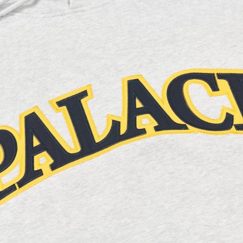 Palace ARC APPLIQUE HOOD GREY MARL - Colorway