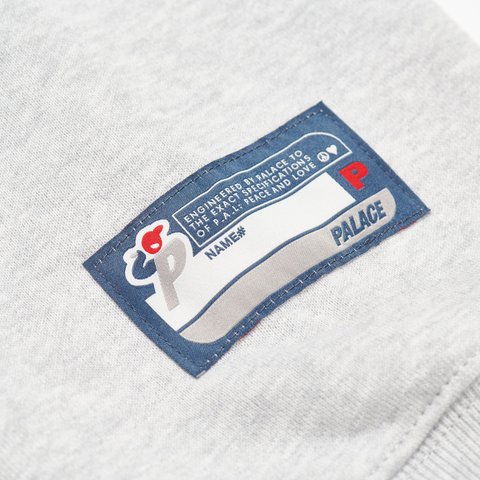 Palace ARC APPLIQUE HOOD GREY MARL - Colorway