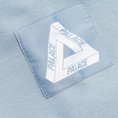 Palace RIB HOOD HAZY BLUE - Colorway