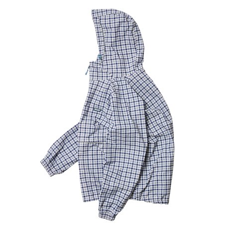 LIGHTER SHELL JACKET BLUE GINGHAM CHECK