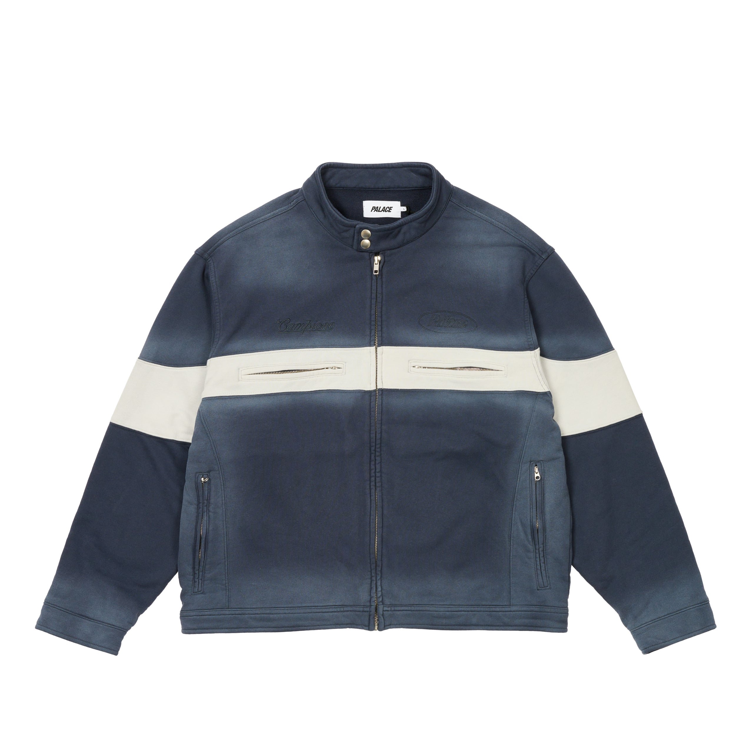 WASHED MOTO JACKET NAVY