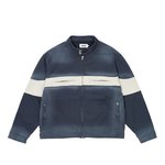 WASHED MOTO JACKET NAVY