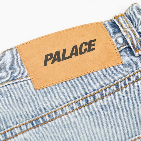 Palace JEAN SHORT LIGHT STONE WASH - Colorway