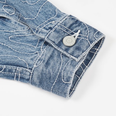 Palace SPLAT DENIM JACKET STONE WASH - Colorway