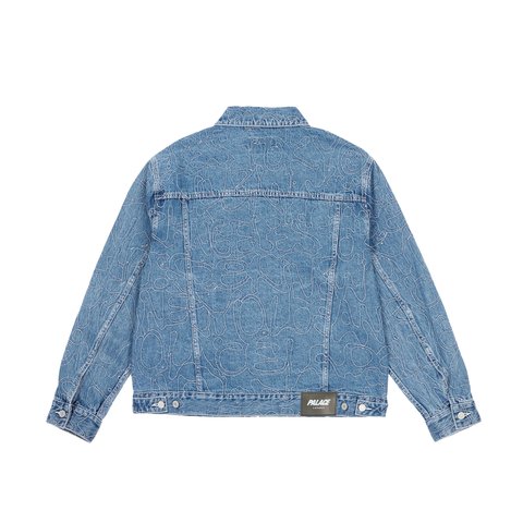 Palace SPLAT DENIM JACKET STONE WASH - Colorway