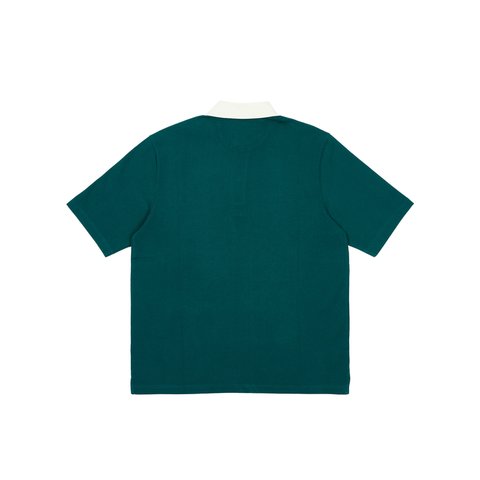 Palace WIDE RUGBY POLO GREEN - Colorway