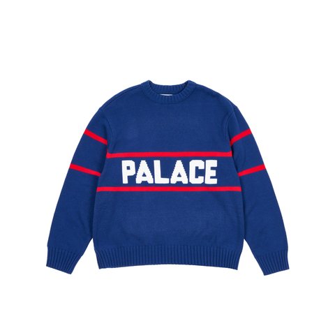 Palace BLOCKY KNIT BLUE - Colorway