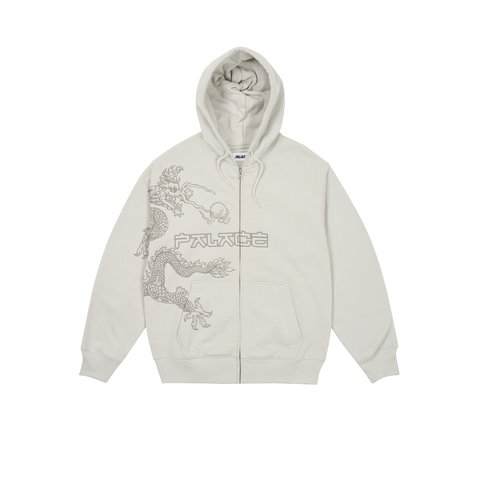 Palace DRAGON ZIP HOOD ARCTIC GREY - Colorway