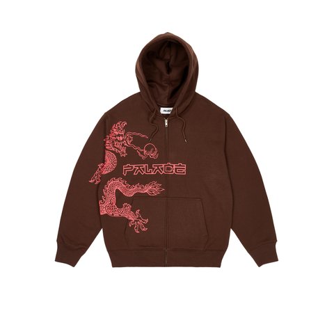 Palace DRAGON ZIP HOOD NICE BROWN - Colorway