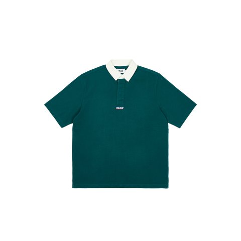 Palace WIDE RUGBY POLO GREEN - Colorway