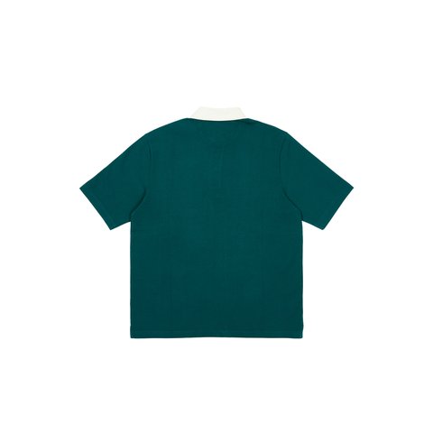 Palace WIDE RUGBY POLO GREEN - Colorway