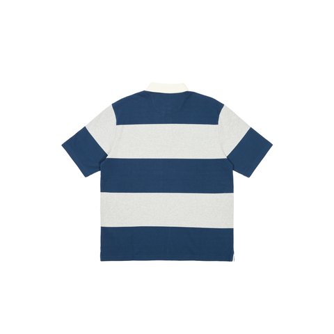 Palace WIDE RUGBY POLO GREY MARL / NAVY - Colorway