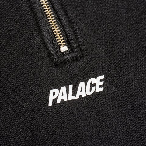Palace 1/4 ZIP WASH OUT FUNNEL BLACK - Colorway