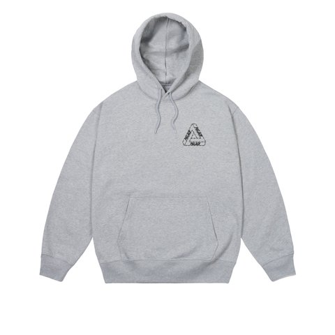 Palace BARBED TRI-FERG HOOD GREY MARL - Colorway
