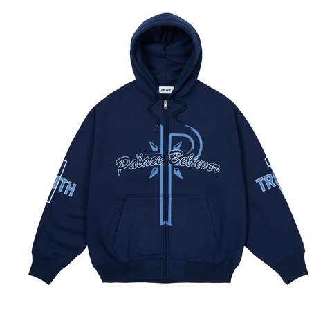 Palace BELIEVER ZIP HOOD NAVY - Colorway
