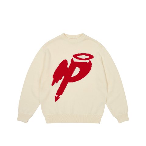 Palace P WING KNIT SOFT WHITE - Colorway