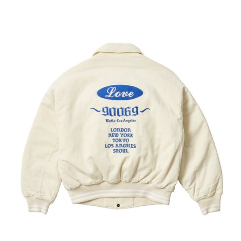 Palace PALACE LOVE VARSITY JACKET SOFT WHITE - Colorway