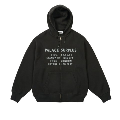 Palace STAMP WAFFLE ZIP HOOD BLACK - Colorway