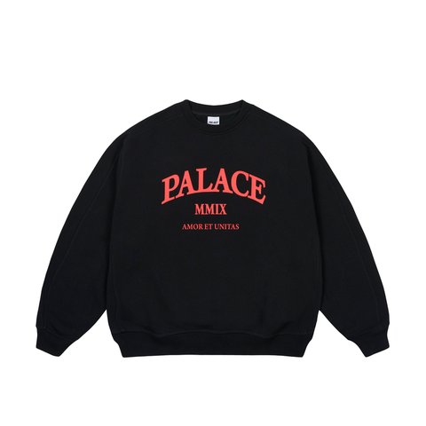 Palace UNITAS OVERSIZED CREW BLACK - Colorway