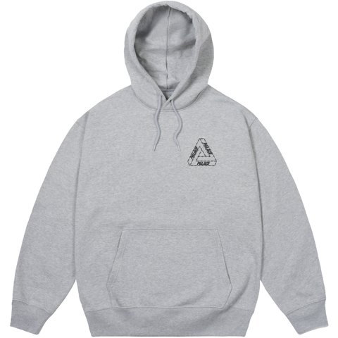 Palace BARBED TRI-FERG HOOD GREY MARL - $178.00