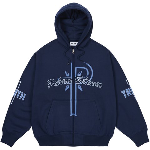 Palace BELIEVER ZIP HOOD NAVY - $178.00