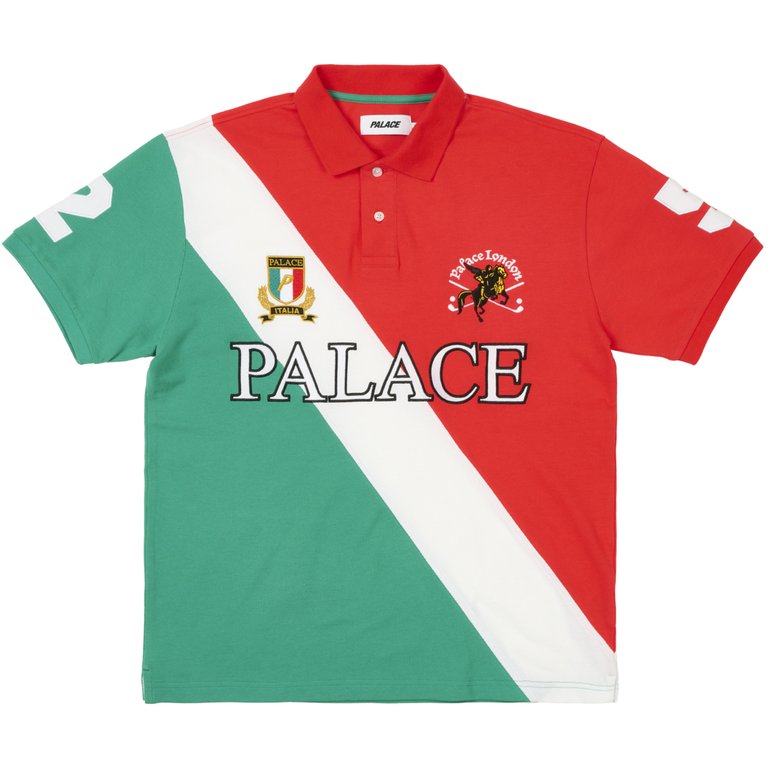 Palace GEEZER POLO RED / GREEN (Summer 2025) - $128.00