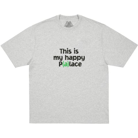 Palace HAPPY PALACE T-SHIRT GREY MARL - $48.00