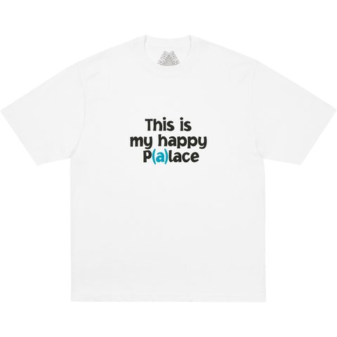 Palace HAPPY PALACE T-SHIRT WHITE - $48.00