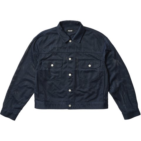 Palace MESH TRUCKER JACKET NAVY - $218.00