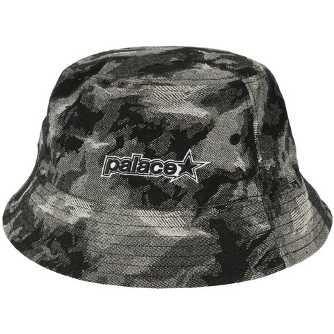 Palace P STAR BUCKET HAT BLACK DENIM - $52.00