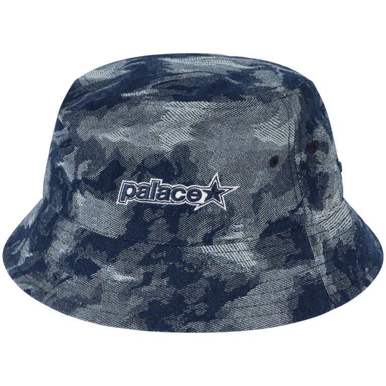 Palace P STAR BUCKET HAT STONEWASH DENIM (Summer 2025) - $52.00