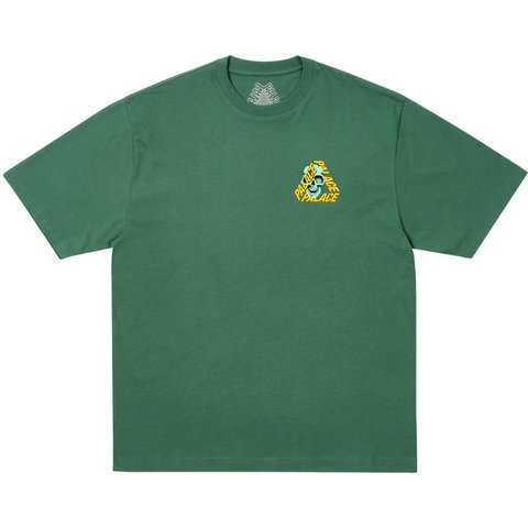 Palace P3 SKULL T-SHIRT RACEY GREEN - $48.00