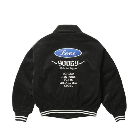 Palace PALACE LOVE VARSITY JACKET BLACK - Colorway
